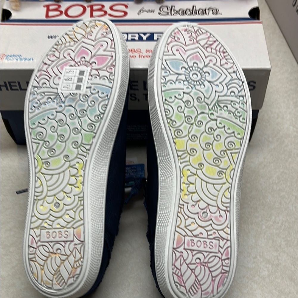 BOBS by Skechers Navy Sneakers - Picture 2 of 8